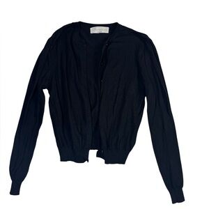 Bananafish Black Button-Up Cardigan Sweater‎